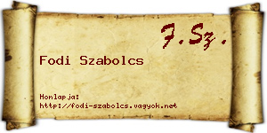 Fodi Szabolcs névjegykártya
